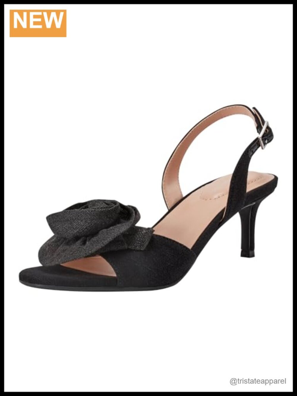 Bandolino Marette Women's Heeled Sandals Textile Slingback Peep Toe Casual